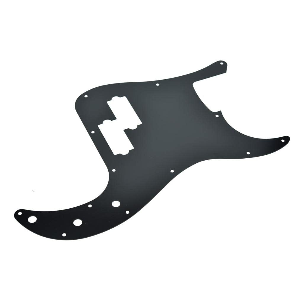 KAISH 13-Hole Metal Aluminium Anodized Left Handed P Bass Style Pickguard American Modern Style Standard Bass Pick Guard for Pre